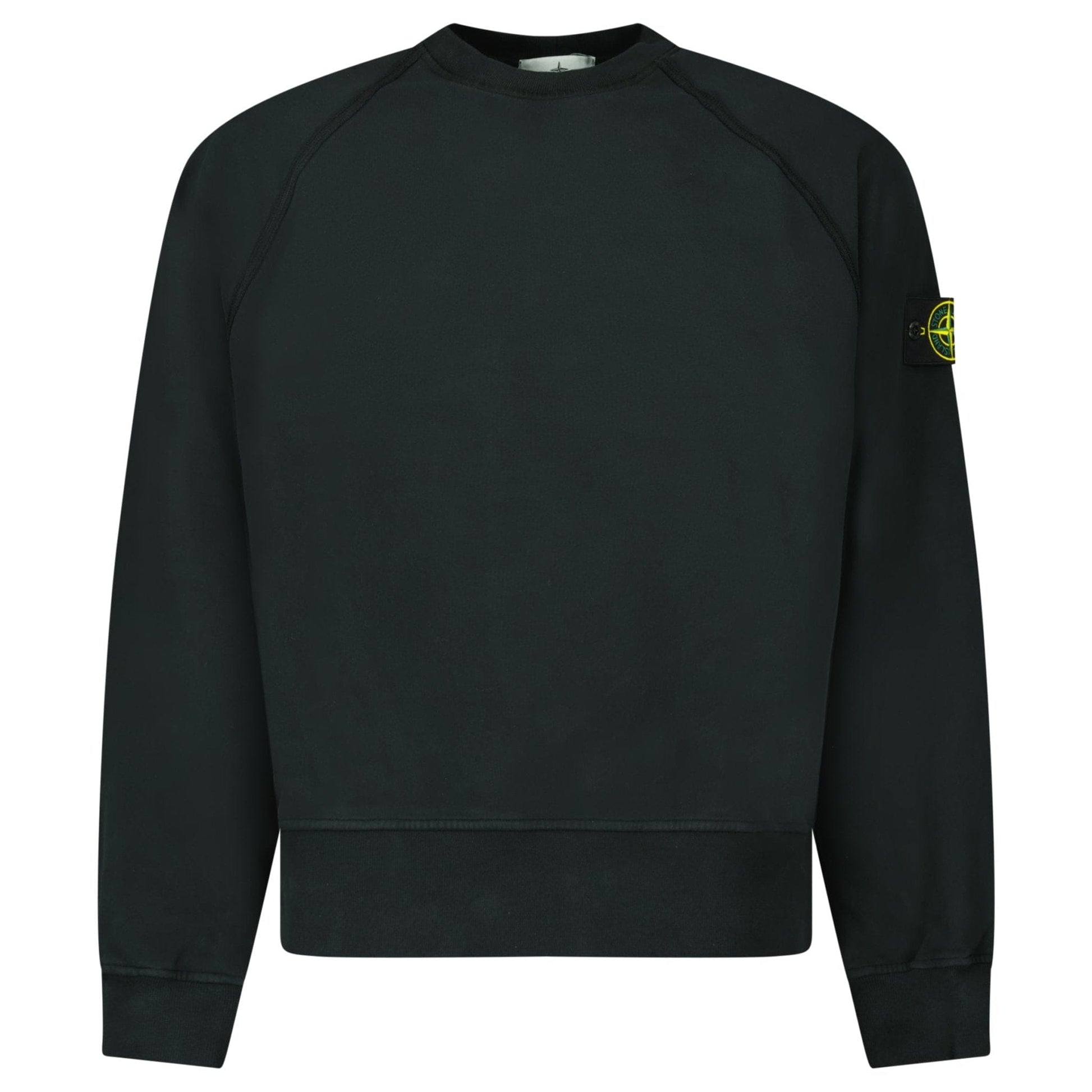 Stone Island Relaxed Fit Crewneck Sweatshirt Black - Kick Game