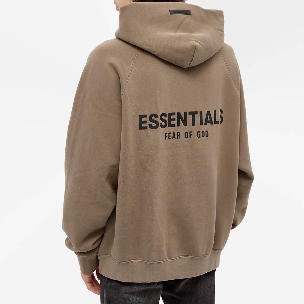 Mens Hoodies Fear Of God Brown Essentials Hoodie FEAR OF GOD