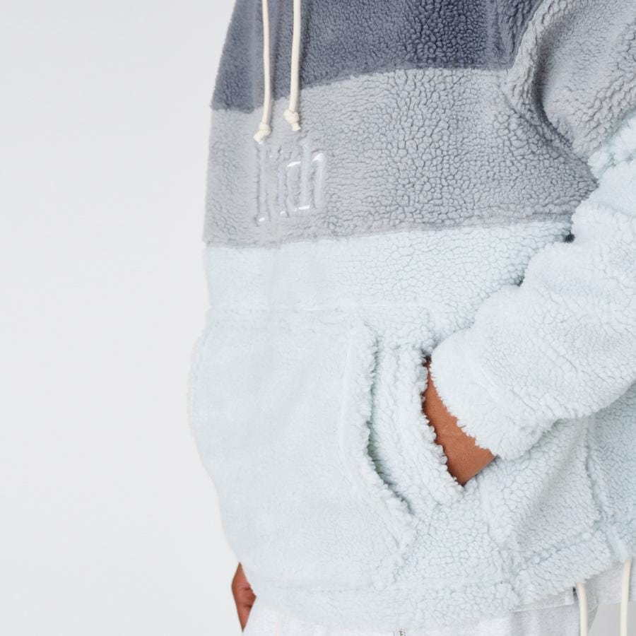 Kith Sherpa Double Pocket Hoodie Pearl Blue - Kick Game