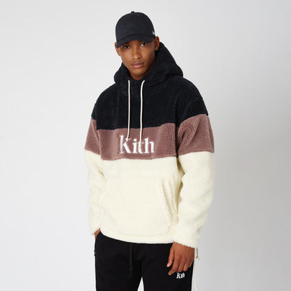 Kith Sherpa Double Pocket Hoodie Mauve - Kick Game