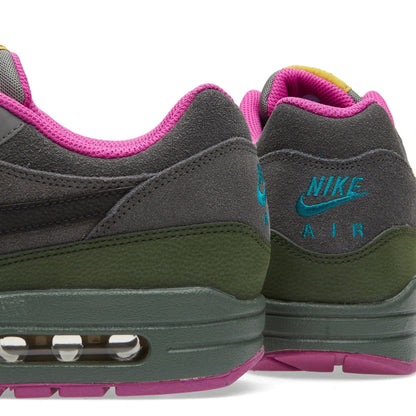 NIKE AIR MAX 1 LEATHER Dark Pewter & Carbon Green - Kick Game