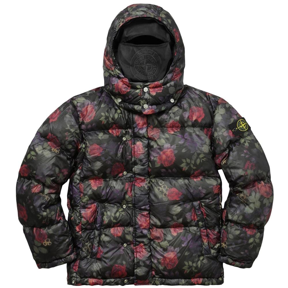 STONE ISLAND FOR SUPREME LAMY COVER Down Jacket in Black - Kick Game