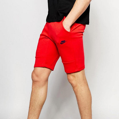 NIKE TECH FLEECE SHORTS Light University Red Heather - Kick Game