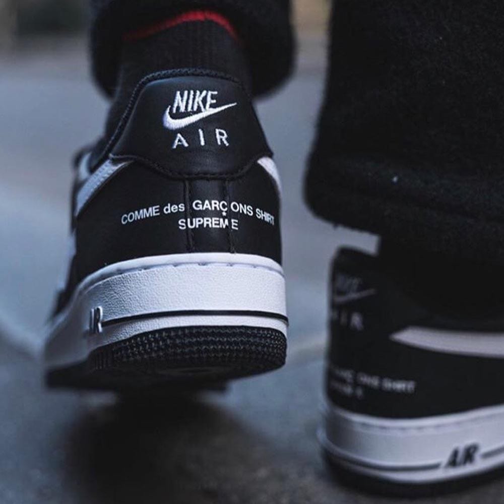 Supreme x Comme des Garçons SHIRT x Air Force 1 Low 'Black' - Kick Game