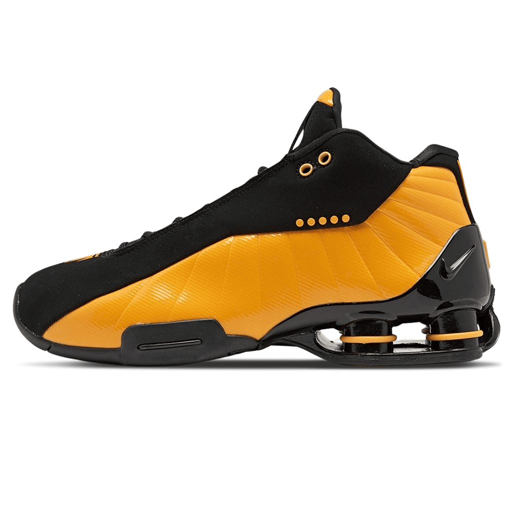 Black gold nike shox sales