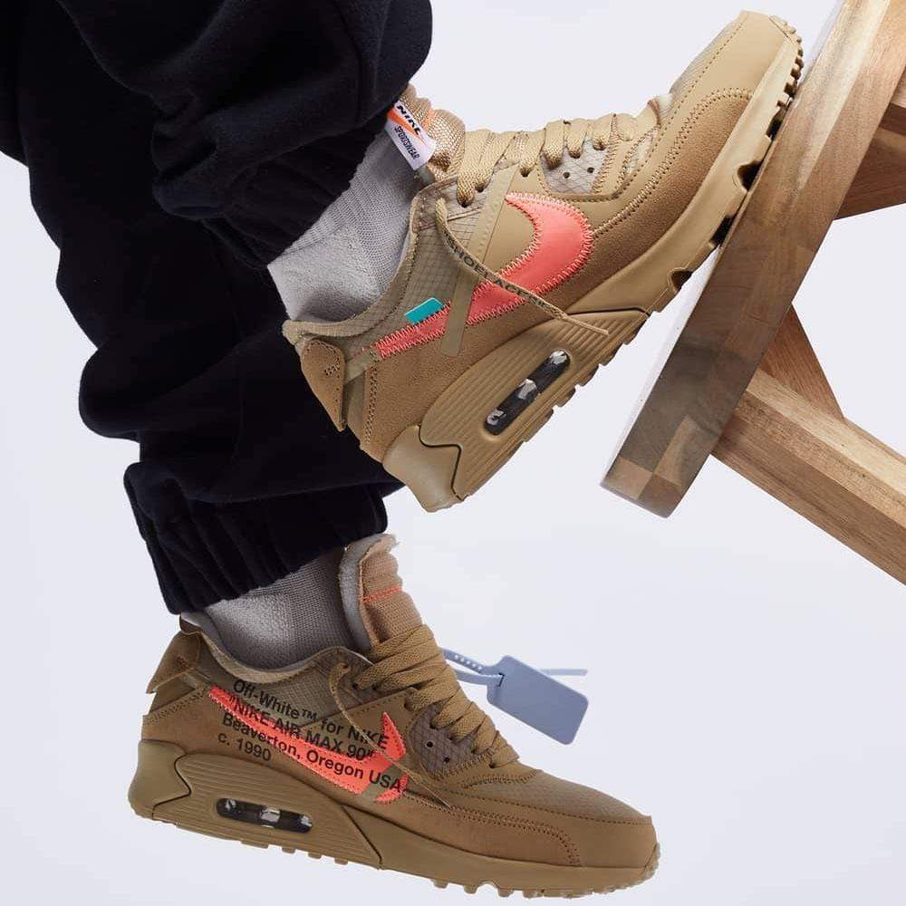 Off-White x Nike Air Max 90 Desert Ore - Kick Game