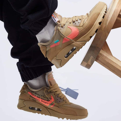 Off-White x Nike Air Max 90 Desert Ore - Kick Game