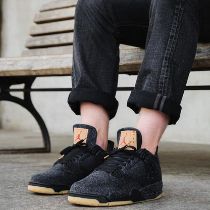 Levis x Nike Air Jordan 4 GS Black - Kick Game