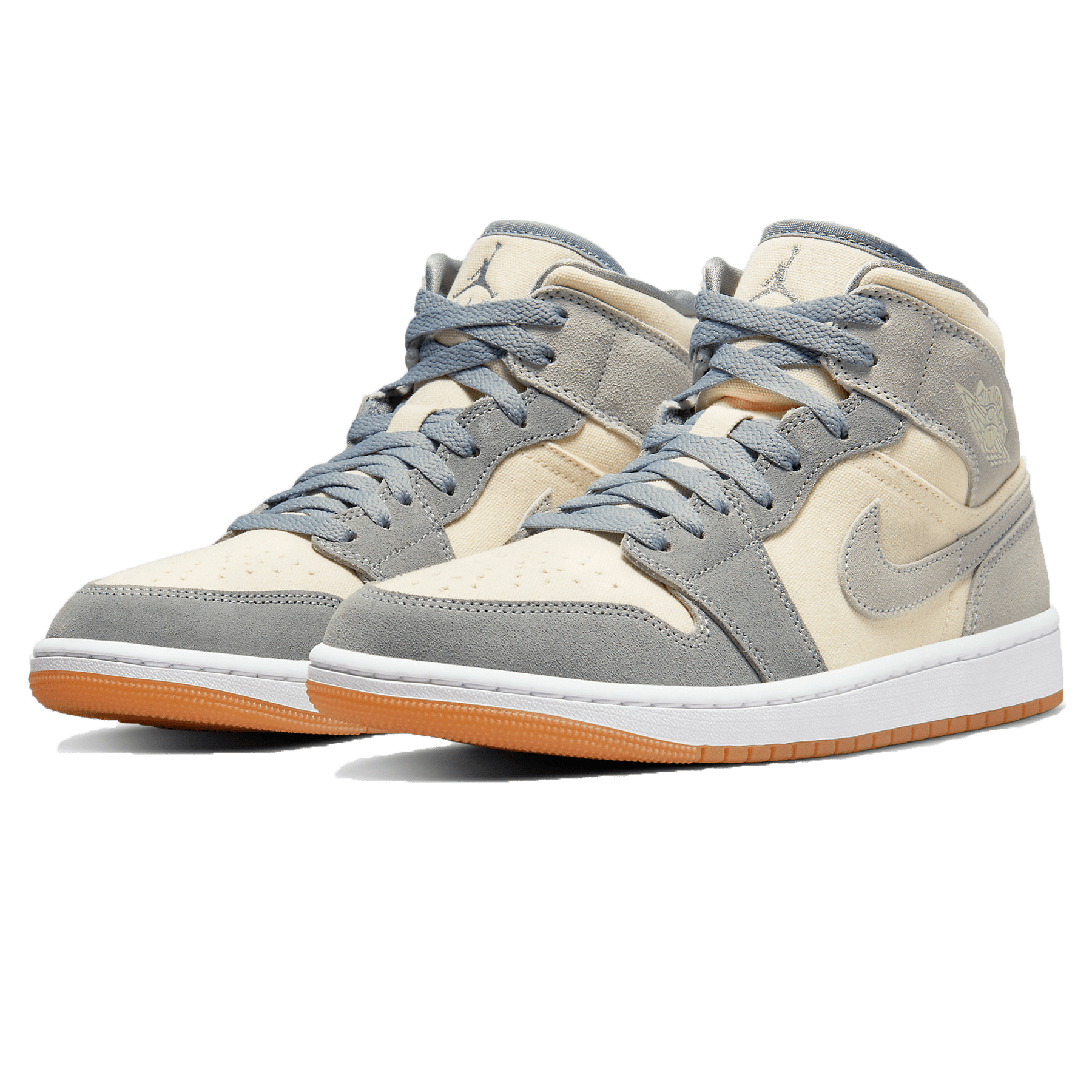 Air Jordan 1 Mid Cream Grey - Kick Game