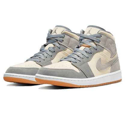 Air Jordan 1 Mid Cream Grey - Kick Game
