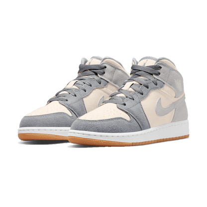 Air Jordan 1 Mid GS 'Coconut Milk Particle Grey' - Kick Game