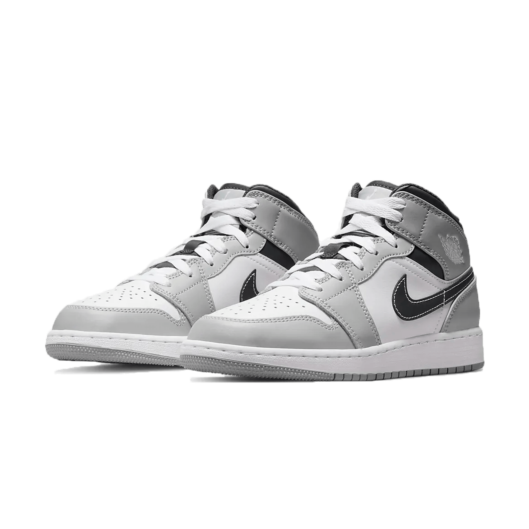 Air Jordan 1 Mid GS 'Light Smoke Grey' - Kick Game
