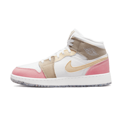 Air Jordan 1 Mid GS Pink Tan - Kick Game