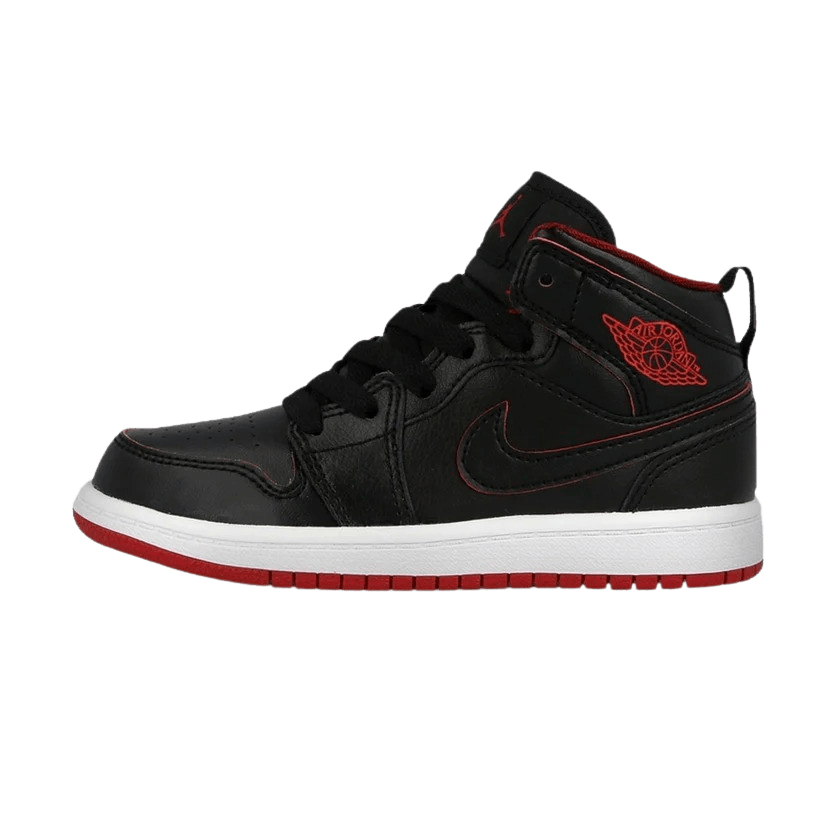 Air Jordan 1 Retro Mid GS 'Black Gym Red' - Kick Game