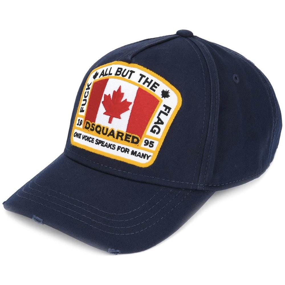 DSQUARED2 Canadian Patch Baseball Cap Navy - Kick Game
