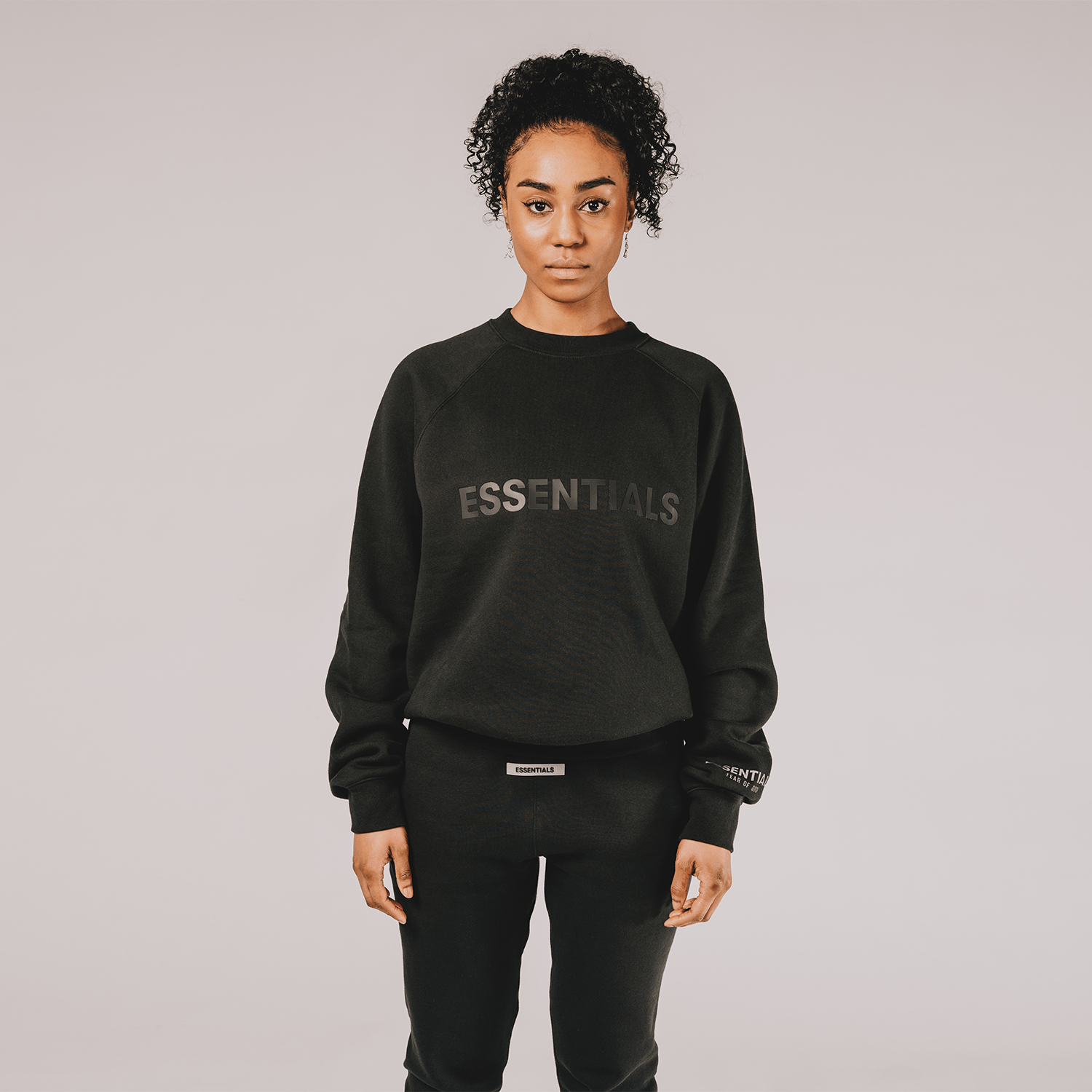 FEAR OF GOD ESSENTIALS 3D Silicon Applique Crewneck Dark Slate/Stretch Limo/Black - Kick Game
