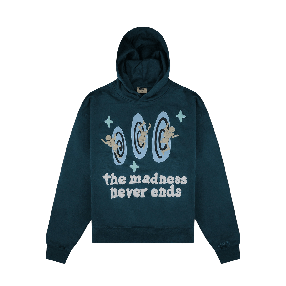 Broken Planet Market The Madness Never Ends Hoodie 'Navy' - Kick Game