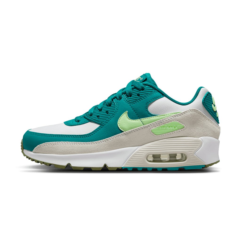 Nike Air Max 90 Leather GS 'Bright Spruce Barely Volt' - Kick Game