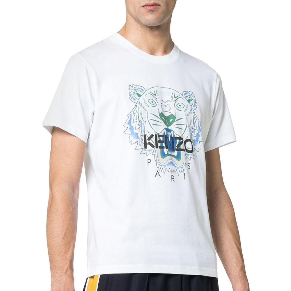 Kenzo Cotton Tiger Logo T-Shirt White - Kick Game