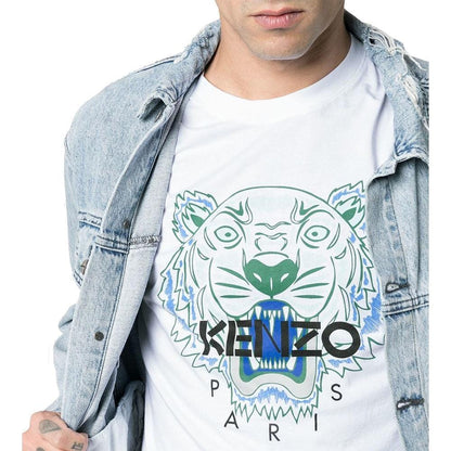 Kenzo Cotton Tiger Logo T-Shirt White - Kick Game