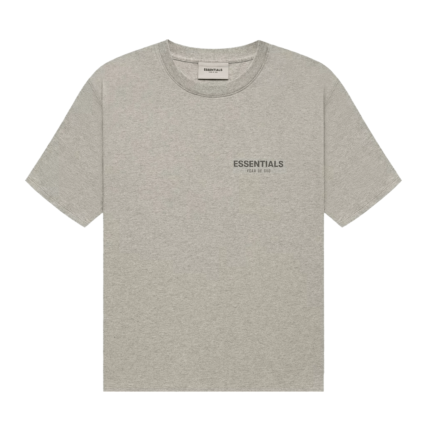Fear of God Essentials Short-Sleeve Tee 'Dark Heather Oatmeal' - Kick Game