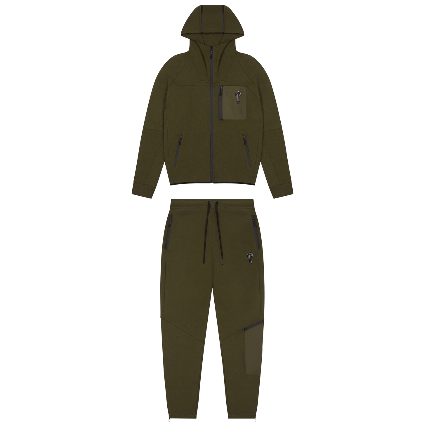 Trapstar Chenille Decoded Zip Tracksuit-Olive - Kick Game
