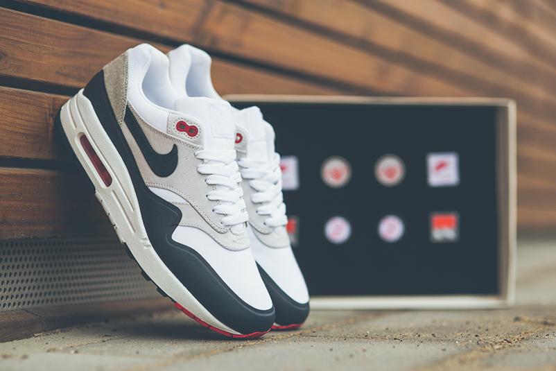 Nike Air Max 1 V SP "Patch" White - Obsidian - University Red - Kick Game