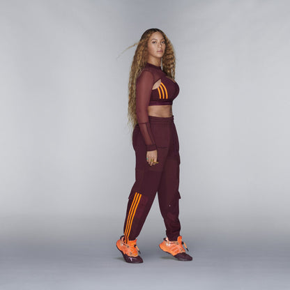 adidas Ivy Park Cargo Sweatpants Maroon/Solar Orange - Kick Game