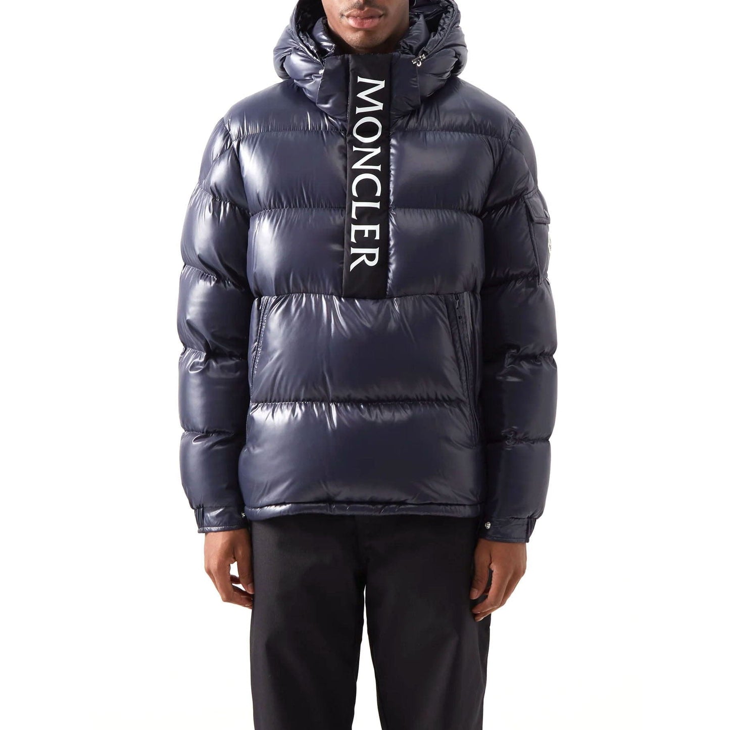 MONCLER Maury hooded half-zip down coat - Kick Game