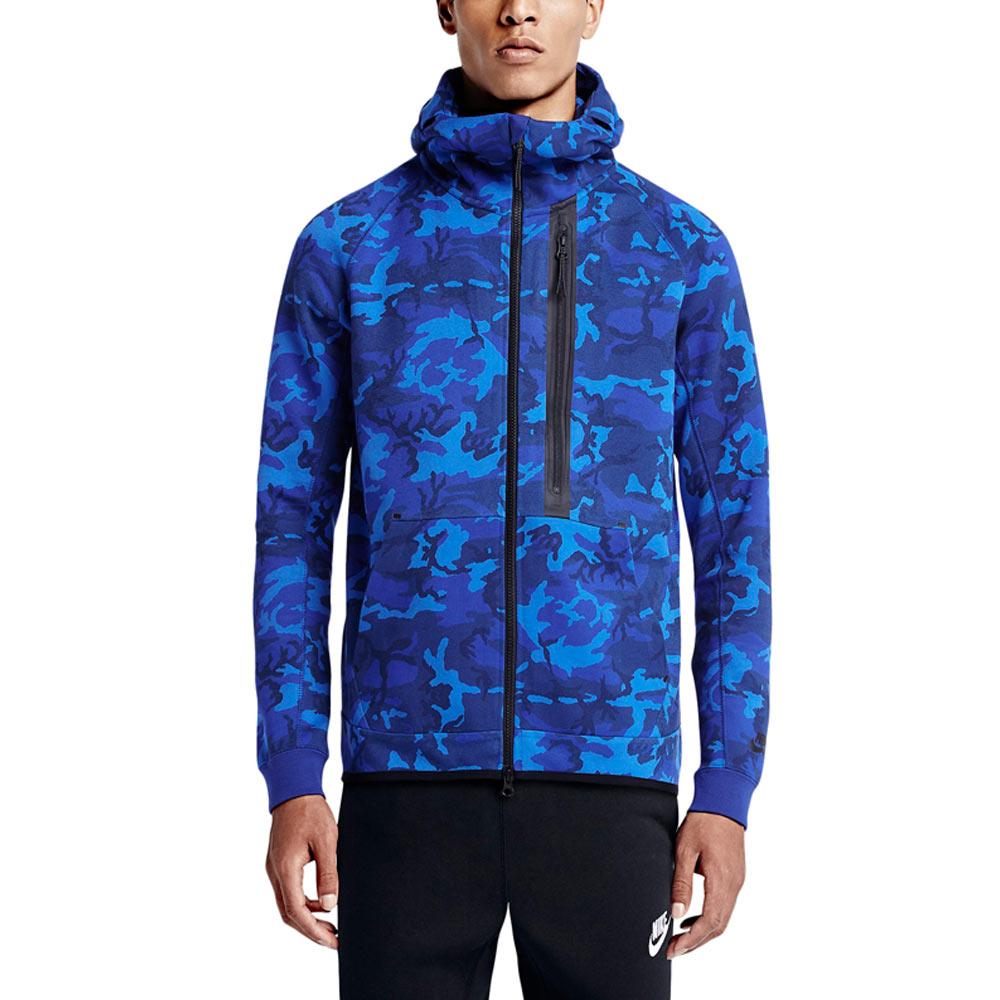 NIKE TECH FLEECE MEN'S HOODIE - BLUE CAMO - Kick Game
