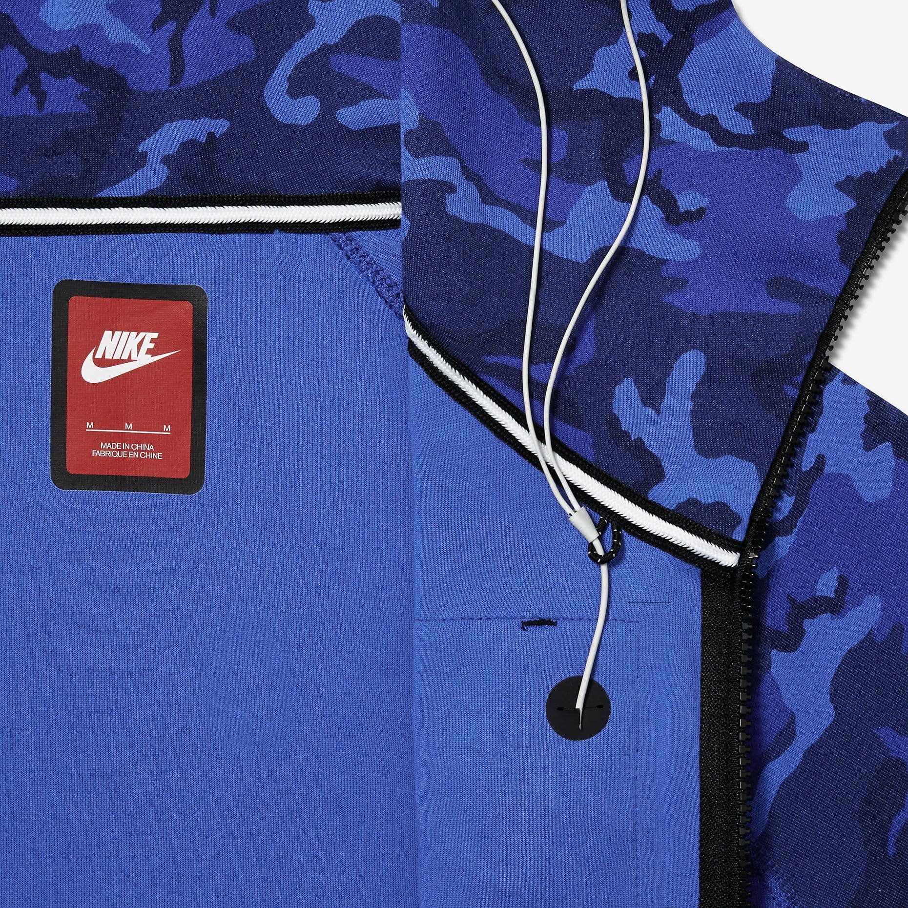NIKE TECH FLEECE MEN'S HOODIE - BLUE CAMO - Kick Game