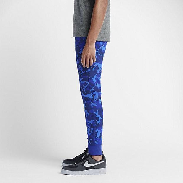 NIKE TECH FLEECE CAMO MEN'S TROUSERS - Deep Royal Blue - Kick Game