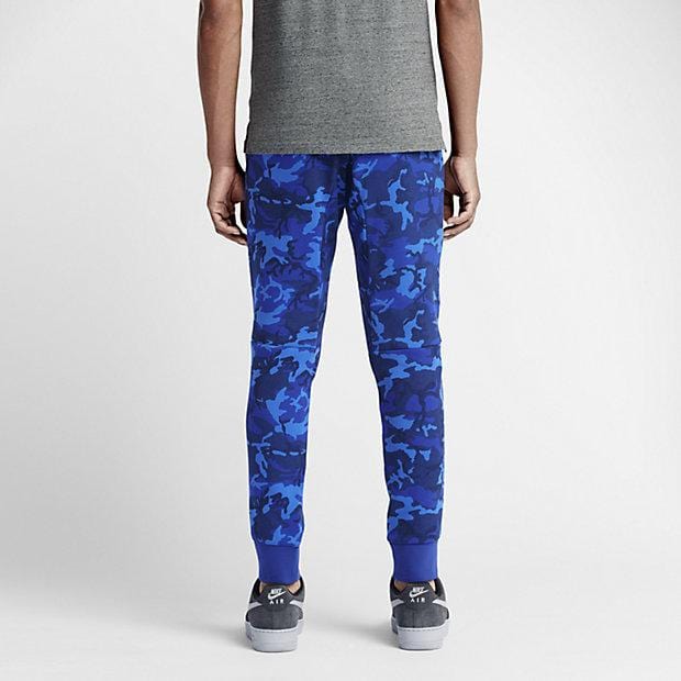 NIKE TECH FLEECE CAMO MEN'S TROUSERS - Deep Royal Blue - Kick Game