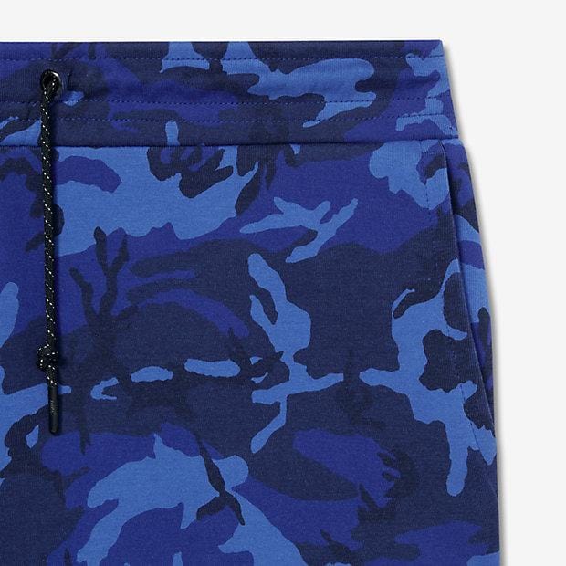 NIKE TECH FLEECE CAMO MEN'S TROUSERS - Deep Royal Blue - Kick Game
