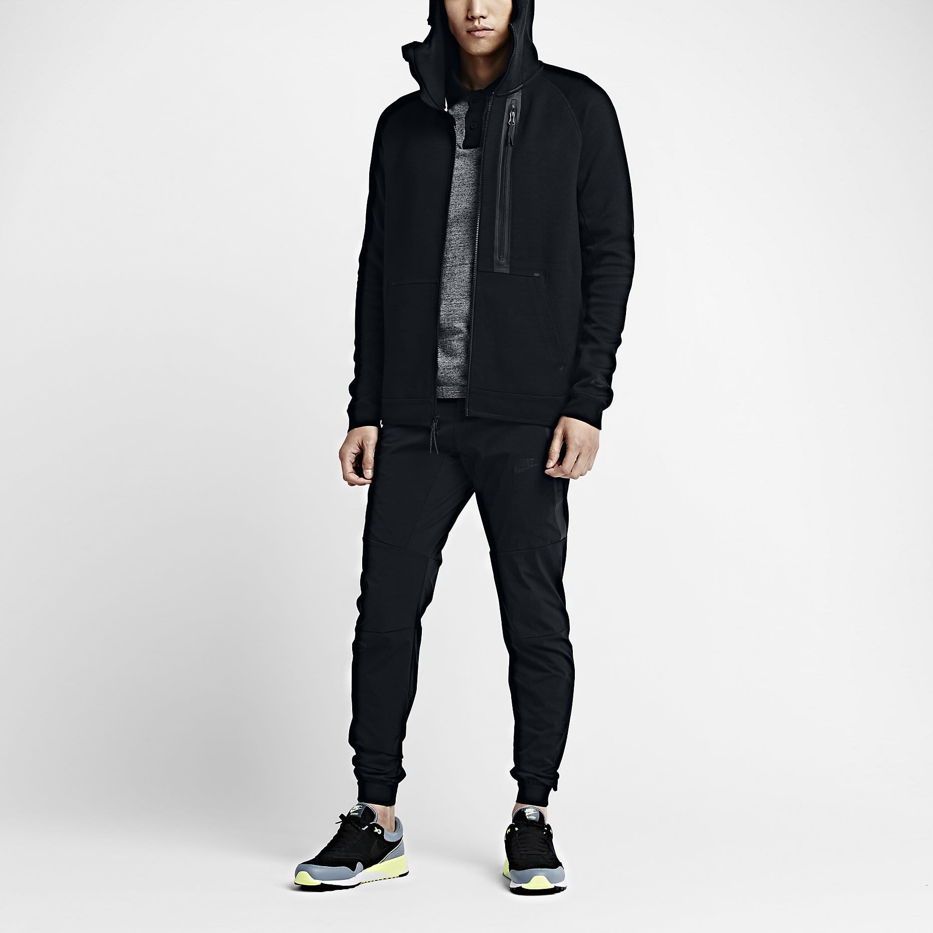 NIKE TECH FLEECE BLACK HOODIE - Kick Game