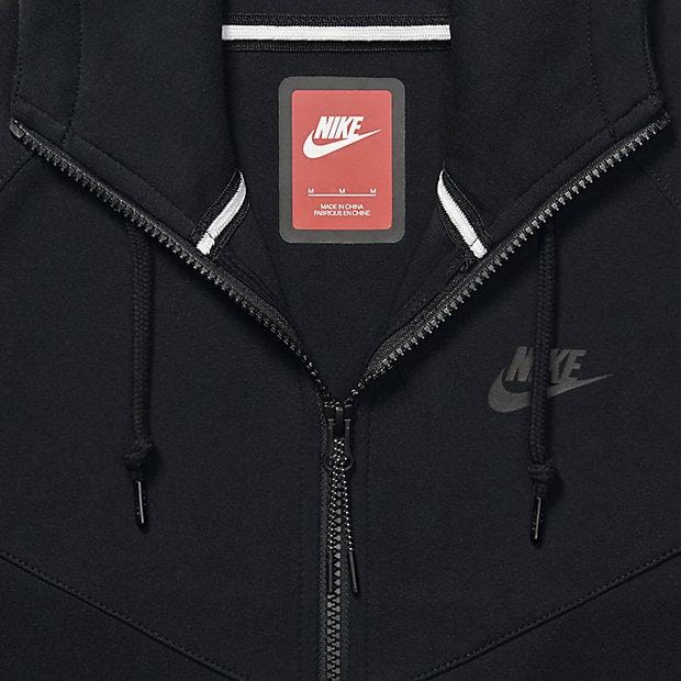 NIKE TECH FLEECE WINDRUNNER MEN'S HOODIE - Black - Kick Game