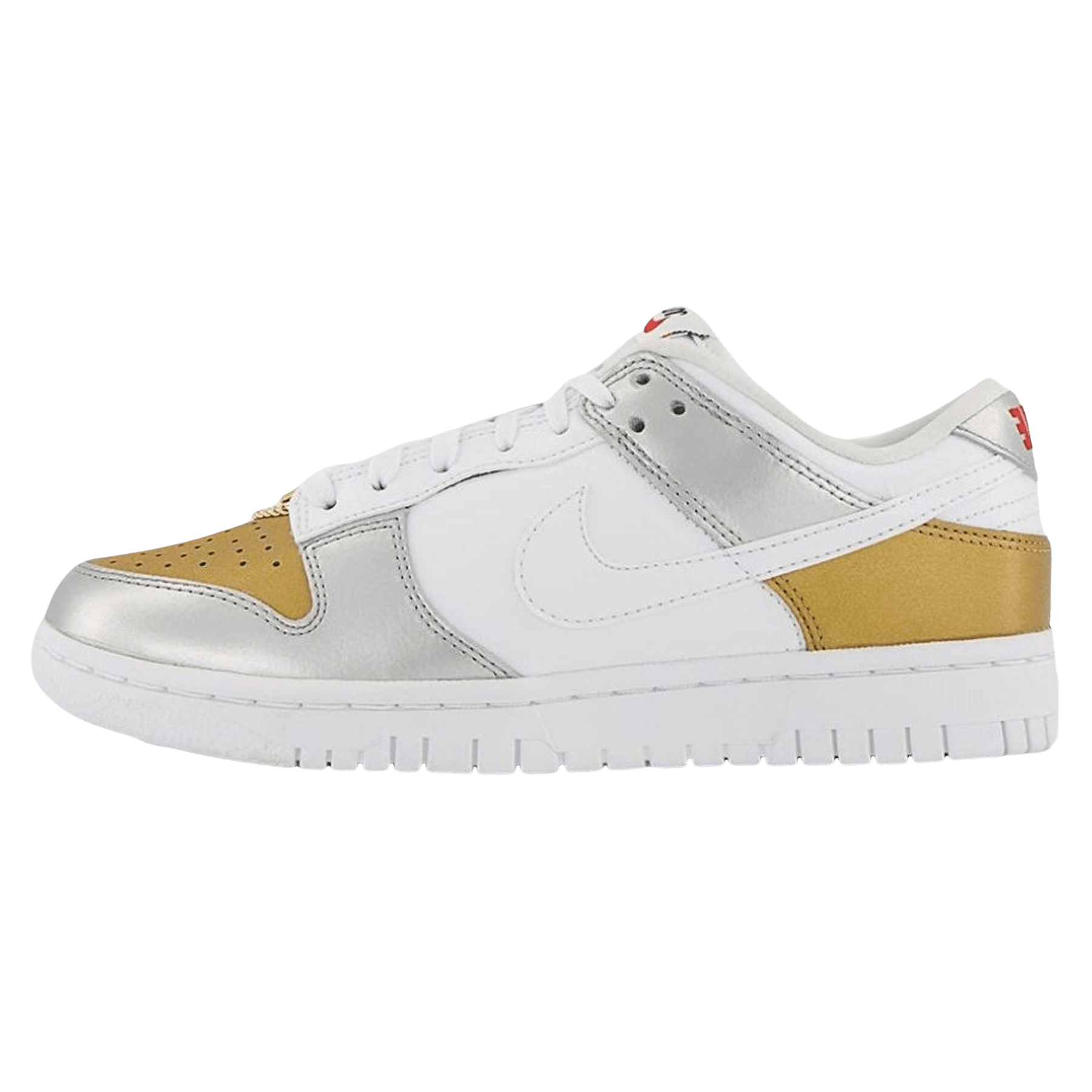 Nike Dunk Low SE Wmns 'White Metallic Gold Silver' - Kick Game