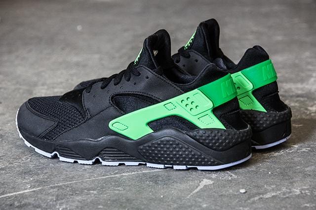 Nike Air Huarache Black Poison Green FB - Kick Game