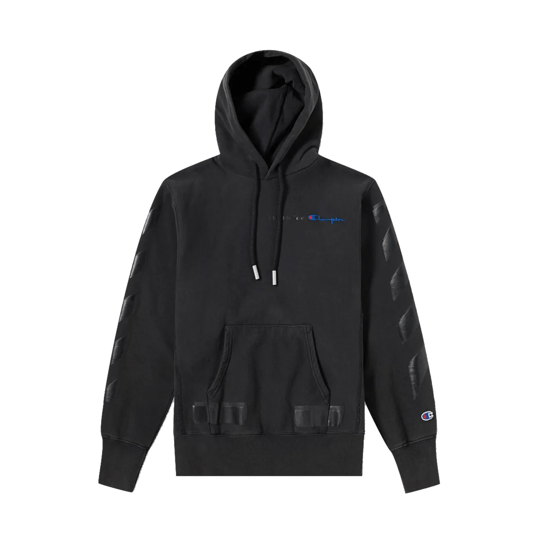Off-White x Champion Hoodie Black - Kick Game