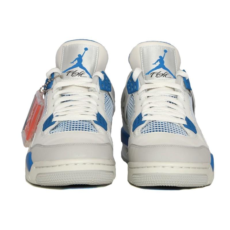 Air Jordan 4 Retro White & Military Blue - Kick Game
