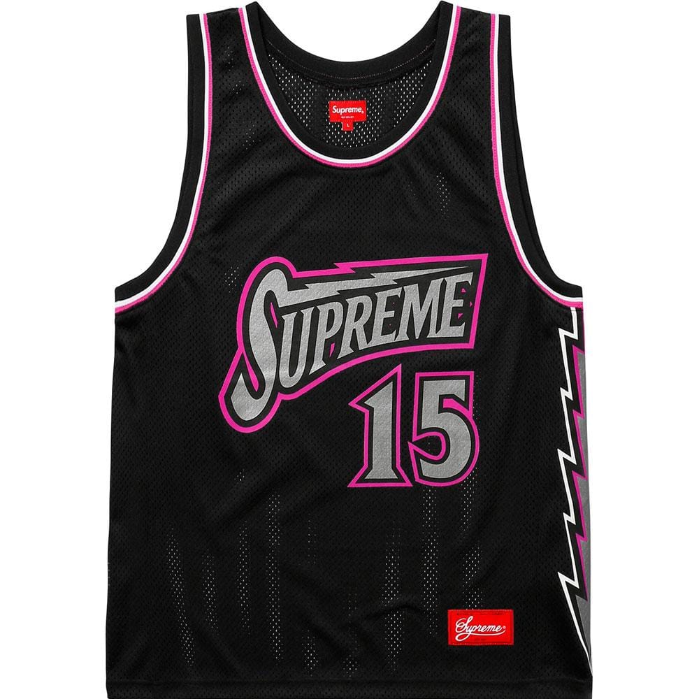 Supreme Bolt Basketball Jersey Black - Kick Game
