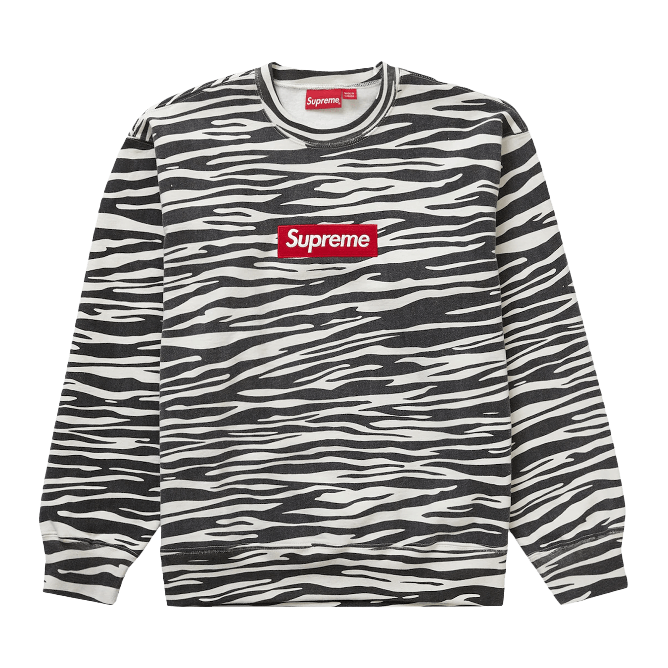 Supreme Box Logo Crewneck 'Zebra' (FW22) - Kick Game