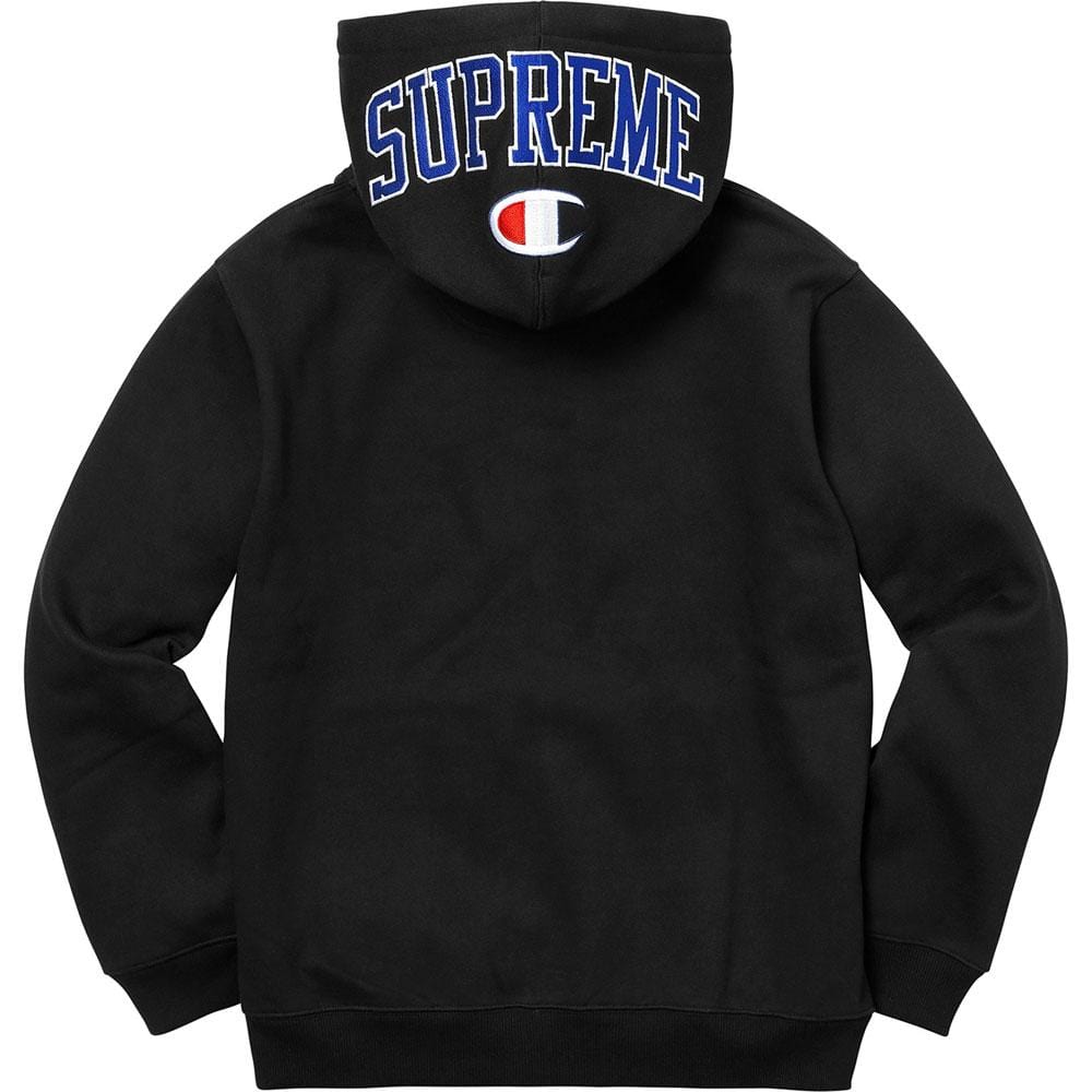 Supreme Champion Arc Logo Zip Up Sweat - Black - Kick Game