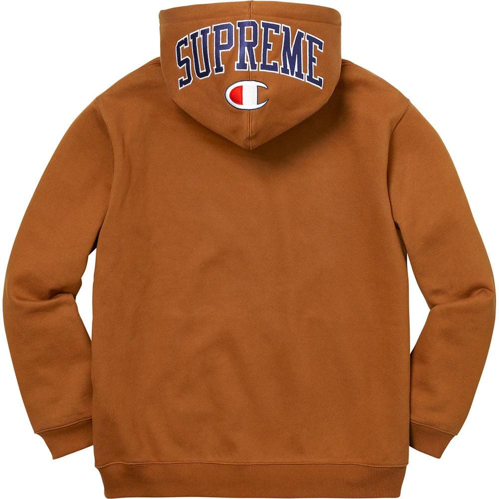 Supreme Champion Arc Logo Zip Up Sweat - Brown - Kick Game