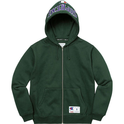 Supreme Champion Arc Logo Zip Up Sweat - Dark Green - Kick Game