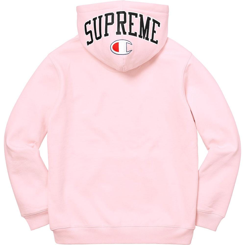 Supreme Champion Arc Logo Zip Up Sweat - Light Pink - Kick Game
