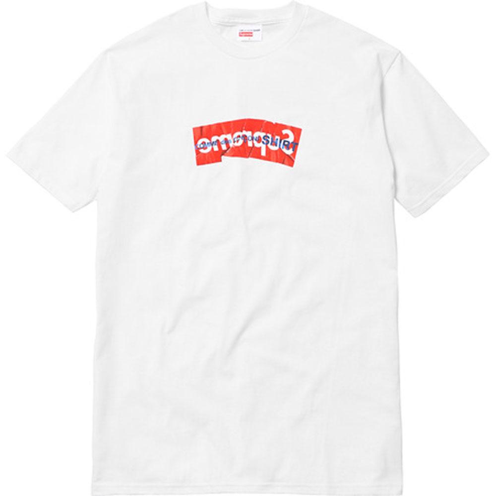Supreme Comme Des Garcons SHIRT Box Logo Tee - White - Kick Game