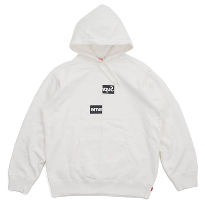 Supreme Comme des Garcons SHIRT Split Box Logo Hooded Sweatshirt White - Kick Game