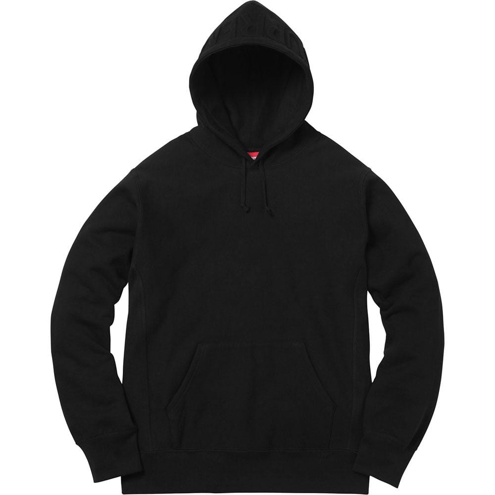Supreme Embossed Logo Hooded Sweatshirt Black - Kick Game
