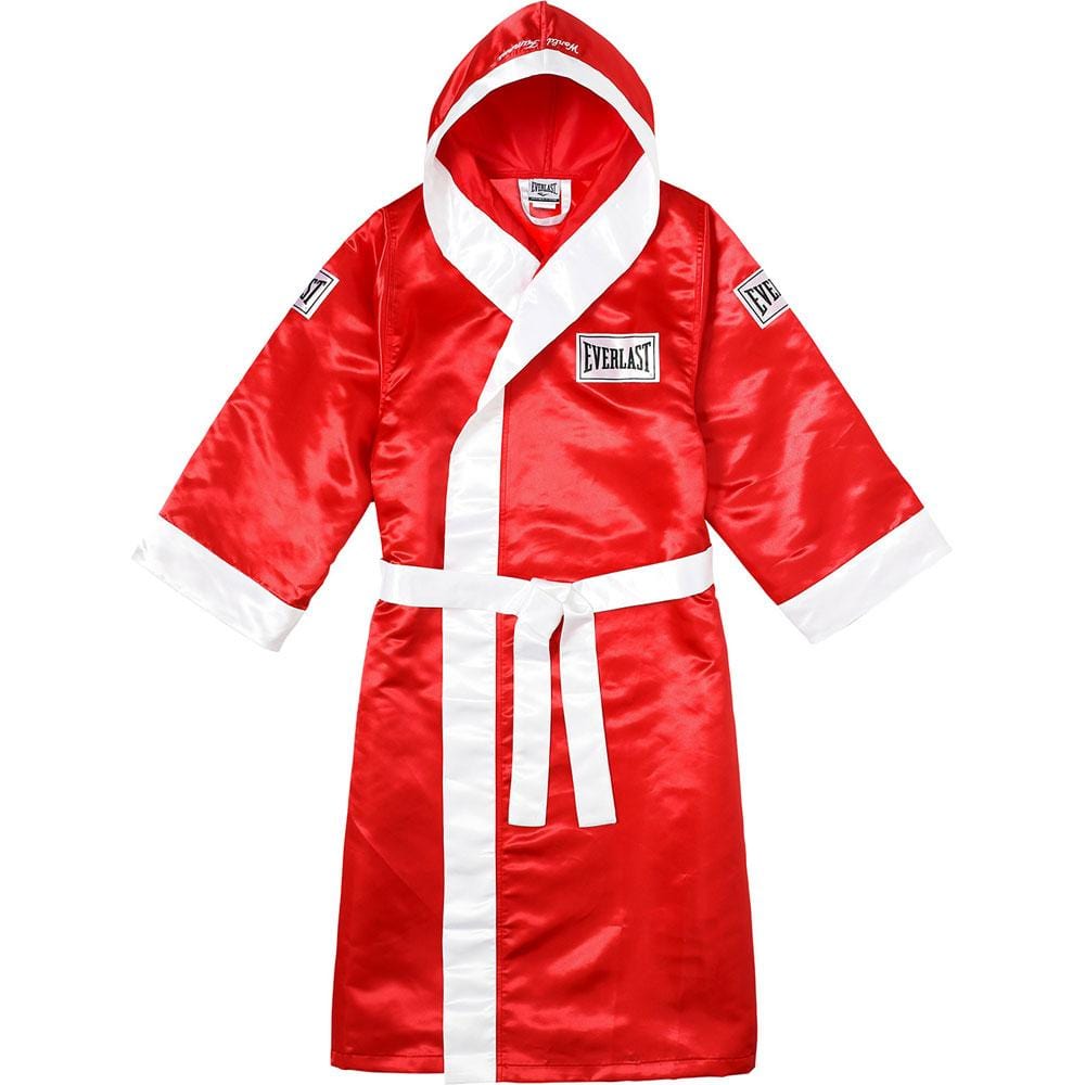 Supreme Everlast Satin Hooded Boxing Robe - Red - Kick Game